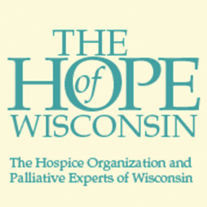 The Hope of Wisconsin logo with tagline that says The Hospice Organization and Palliative Experts of Wisconsin