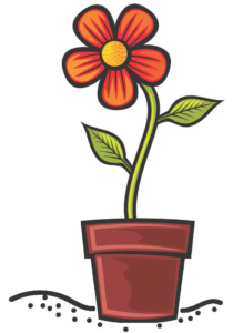 Flower in pot illustration