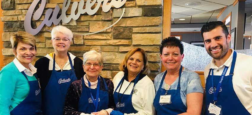 Employees at a Culvers restaurant