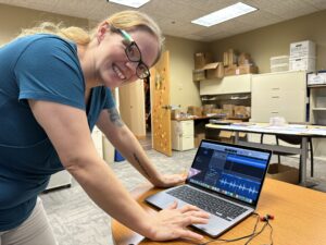 Heartbeat recording keepsakes and Heidi our Music Therapist