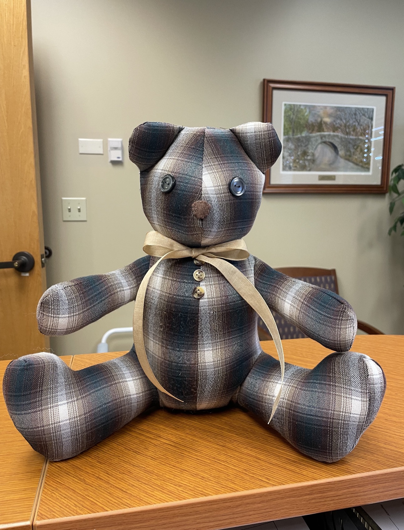 Memory bear keepsakes - plaid